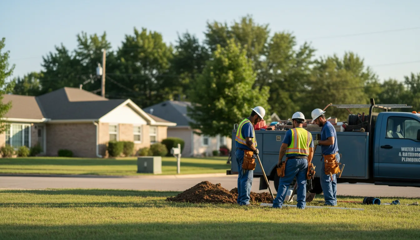 Residential water line and bathroom plumbing service in Farmington, CT